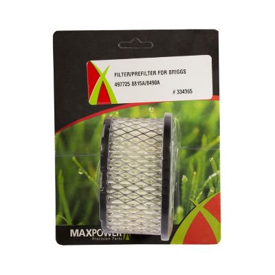 Image showing  Air Filter for Briggs & Stratton Replaces OEM #'s 497725, 497725S, Pre-Filter Replaces OEM #'s 272533, 273185, 273185S
