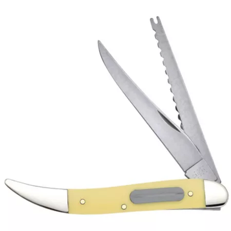 Case Cutlery 3.4" and 3.4" Synthetic Smooth Fishing Knife Yellow FI00120 Knives