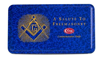 Image showing  3.25 in. and 3.27 in. Masonic Standard Jig Trapper Knife in Gift Tin