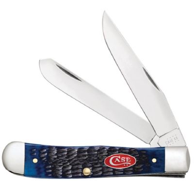 Case Cutlery 3.25 in. and 3.27 in. Bone Rogers Jig Trapper Knife, Navy Blue, FI07051