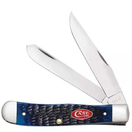 Case Cutlery Bone Rogers Jig Trapper Knife 3.25 in and 3.27 in Navy FI07051 Knives