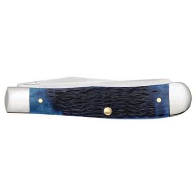 Image showing  3.25 in. and 3.27 in. Bone Rogers Jig Trapper Knife, Navy Blue