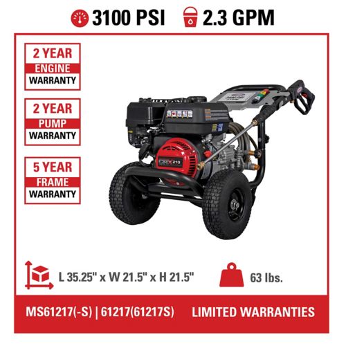 SIMPSON Megashot MS61217 3100 PSI Residential Gas Pressure Washer