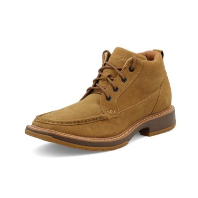 Image showing  Men's Square Moc Toe Lace-Up Boots, 4 in., Sand