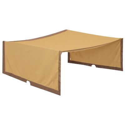 Sunnydaze Decor 9 ft. x 12 ft. Retractable Pergola Canopy Shade, Tan