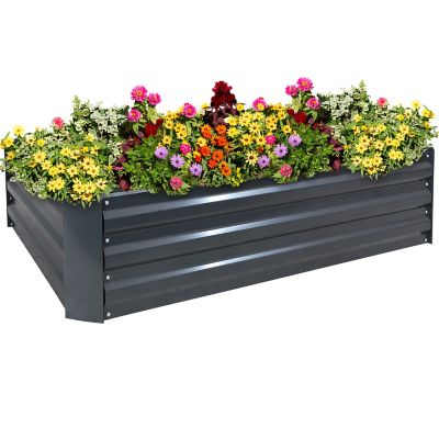 Sunnydaze Decor Raised Garden Bed, 47 in., Gray at Tractor Supply Co.