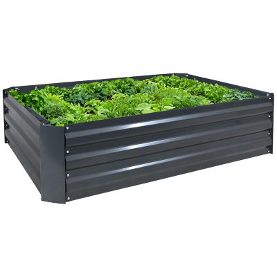 Image showing  Steel Raised Garden Bed, 47 in., Gray
