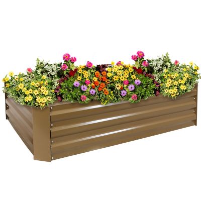 Sunnydaze Decor Raised Garden Bed, 47 in., Brown Its a good planter, alot of screws and directions need to be clearer