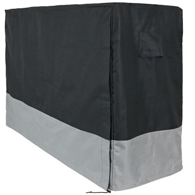 Sunnydaze Decor 5 ft. Log Rack Cover in Gray and Black, Water Resistant