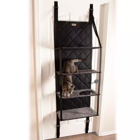 K&H Pet Products 65 in 4-Tier Hanging Cat Tree Gray Cat Trees & Condos