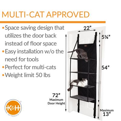 Image showing  65 in. 4-Tier Hangin' Cat Tree, Gray