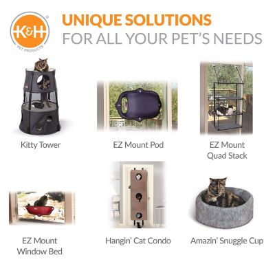 Image showing 7 th K&H Pet Products EZ Mount Kitty Sill Cat Window Bed, 4-Pack