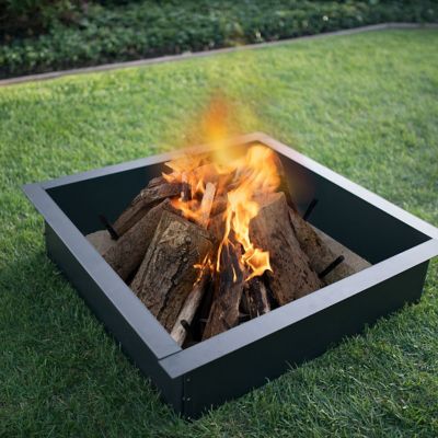 Image showing 6 th Blue Sky Outdoor 36 in. Square Fire Ring, Black, 0.8 mm