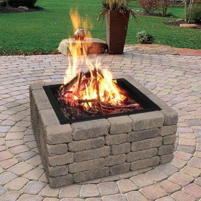Image showing 7 th Blue Sky Outdoor 36 in. Square Fire Ring, Black, 0.8 mm