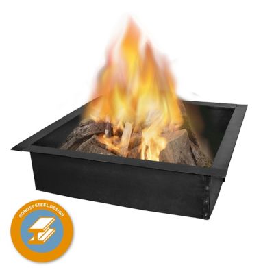 Image showing 5 th Blue Sky Outdoor 36 in. Square Porcelain-Coated Heavy-Duty Fire Ring, 2.75 mm