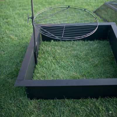 Image showing 7 th Blue Sky Outdoor 36 in. Square Porcelain-Coated Heavy-Duty Fire Ring, 2.75 mm