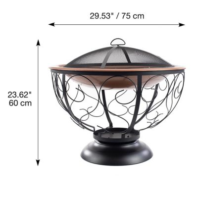 Image showing  29 in. Round Fire Pit with Porcelain Enamel Finish