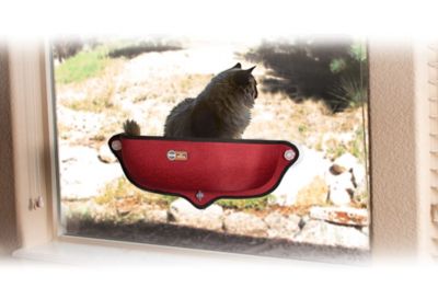 K&H Pet Products EZ Mount Kitty Sill Cat Window Bed, Red