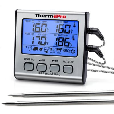 Wireless Meat Thermometer Digital Grill Smoker BBQ Thermometer with a  Stay-In Grill Oven Smoker Probe