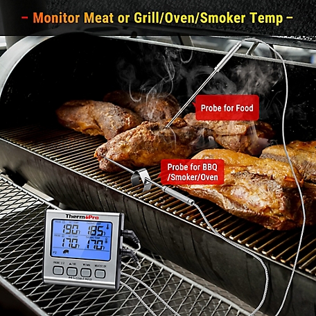 Digital Meat Thermometer With Dual Probes -Black