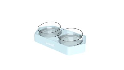 McLovin's Angled Plastic Double Diner Pet Bowls, 2-Bowls