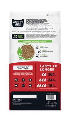 Image showing  Unscented Clumping Corn Cat Litter, Multi-Cat, 15 lb. Bag