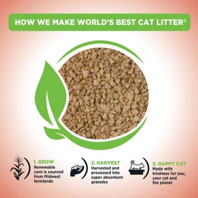Image showing 7 th World's Best Cat Litter Unscented Clumping Corn Cat Litter, Multi-Cat, 15 lb. Bag