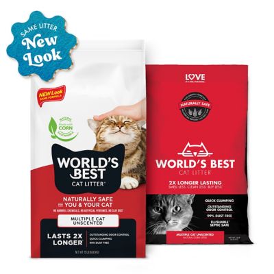 Image showing 9 th World's Best Cat Litter Unscented Clumping Corn Cat Litter, Multi-Cat, 15 lb. Bag