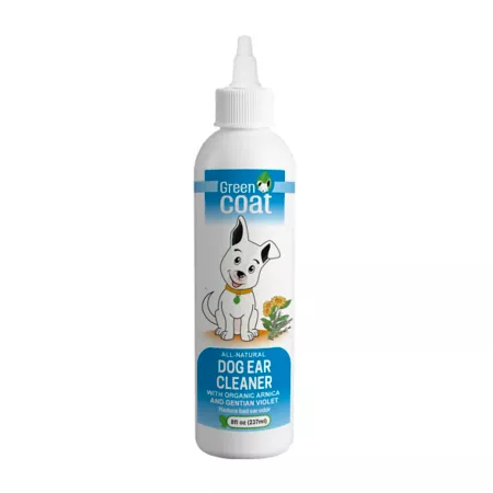 Green Coat All Natural Ear Cleaner for Dogs 8 oz. Dog Ear Care