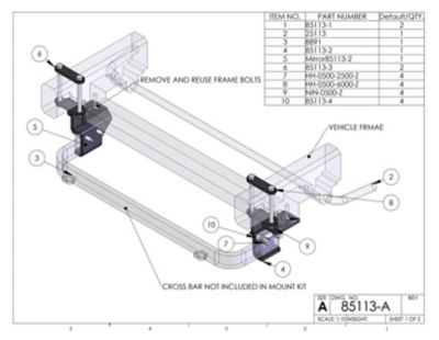 Image showing  Custom Truck Snow Plow Mount for 2007-2018 Toyota Tundra and 2006-2018 Toyota Sequoia