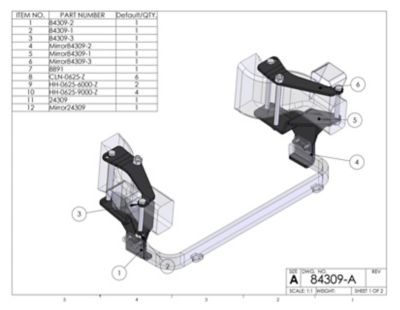 Image showing  Custom Truck Snow Plow Mount for 1994-2001 Dodge Ram 1500