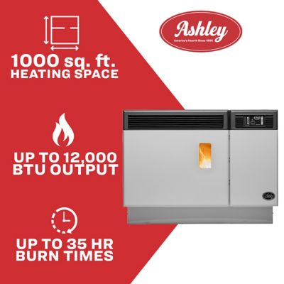 Ashley Pellet Wall-Mount Direct Vent Stove with Remote, 1,000 sq. ft., 28  lb. Hopper at Tractor Supply Co.