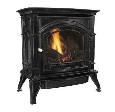 Ashley Liquid Propane GAS 1,500 Sq. ft. Vent-Free Painted Black Stove