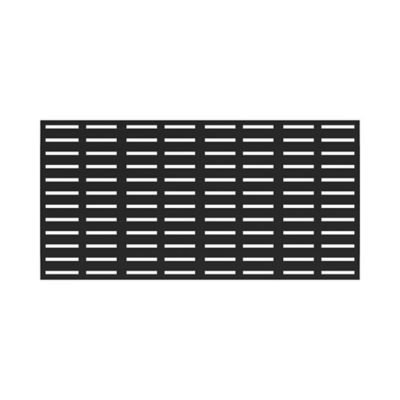 Barrette Outdoor Living 3 ft. x 6 ft. Decorative Screen Panel, Boardwalk Black