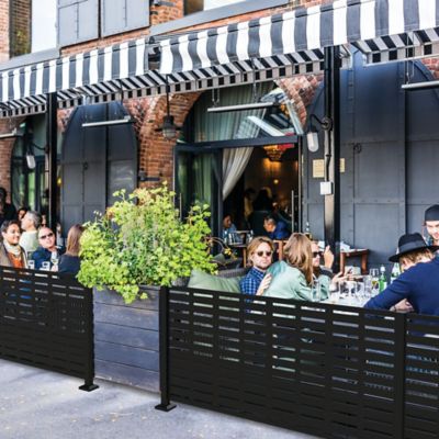 Image showing  3 ft. x 6 ft. Decorative Screen Panel, Boardwalk Black