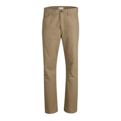 Blue Mountain Men's Relaxed Fit Mid-Rise Canvas Utility Pants