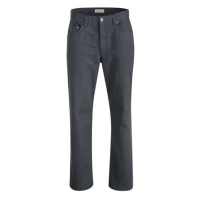 Blue Mountain Men's Relaxed Fit Mid-Rise Canvas 5-Pocket Pants