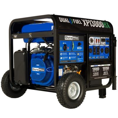 DuroMax 13,000 Watt Dual-Fuel 500cc Portable Generator with CO Alert