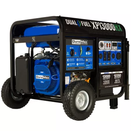 DuroMax 13 000/10 500 Watt Dual Fuel Portable Generator with CO Alert 500 cc Portable Generators