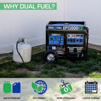 Image showing  13,000/10,500-Watt Dual-Fuel Portable Generator, CO Alert, 500cc