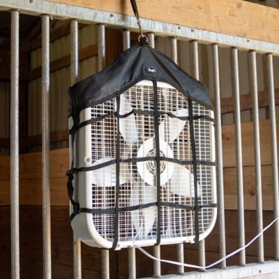 Image showing  Hanging Box Fan Holder for Horse Stalls, Black