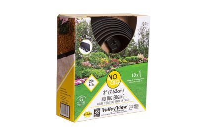 Valley View Industries 3 in. x 20 ft. No Dig Garden Edging, Black