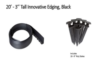 Image showing  20 ft. 3 in. No Dig Garden Edging, Black