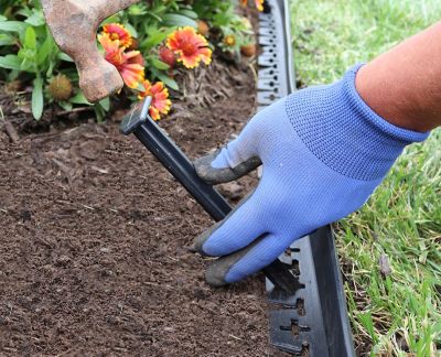 Image showing 5 th Valley View Industries 20 ft. 3 in. No Dig Garden Edging, Black
