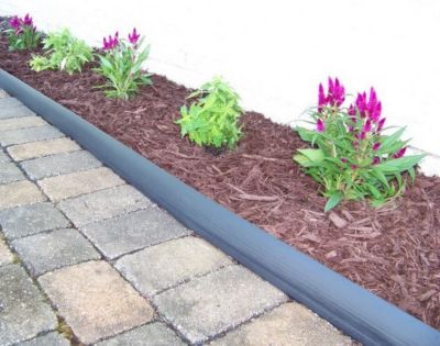 Image showing 7 th Valley View Industries 20 ft. 3 in. No Dig Garden Edging, Black