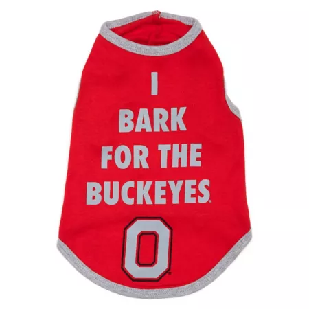 The License House Ohio State Buckeyes Bark for The Buckeyes Dog T-Shirt Dog Shirts