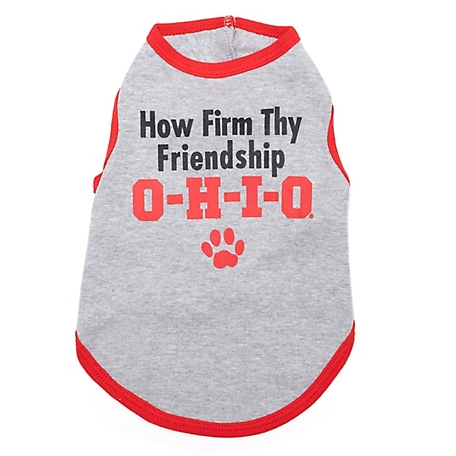 The License House Ohio State Buckeyes How Firm Thy Friendship Dog T-Shirt