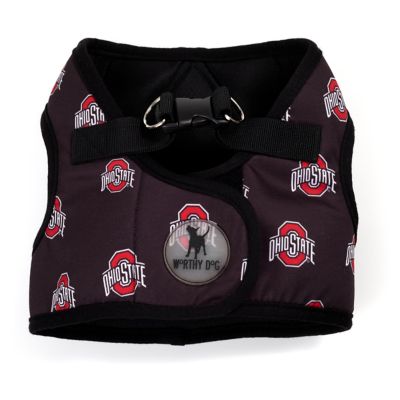 The License House Ohio State Buckeyes Dog Printed Sidekick Dog Harness Vest