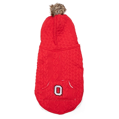 The License House Ohio State Buckeyes Pullover Cable Dog Hoodie