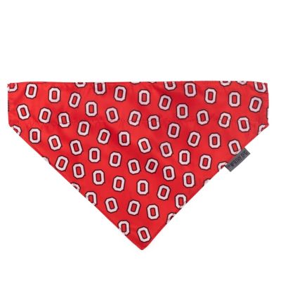 The License House Ohio State Buckeyes Tossed Block O Slide-On Dog Bandana